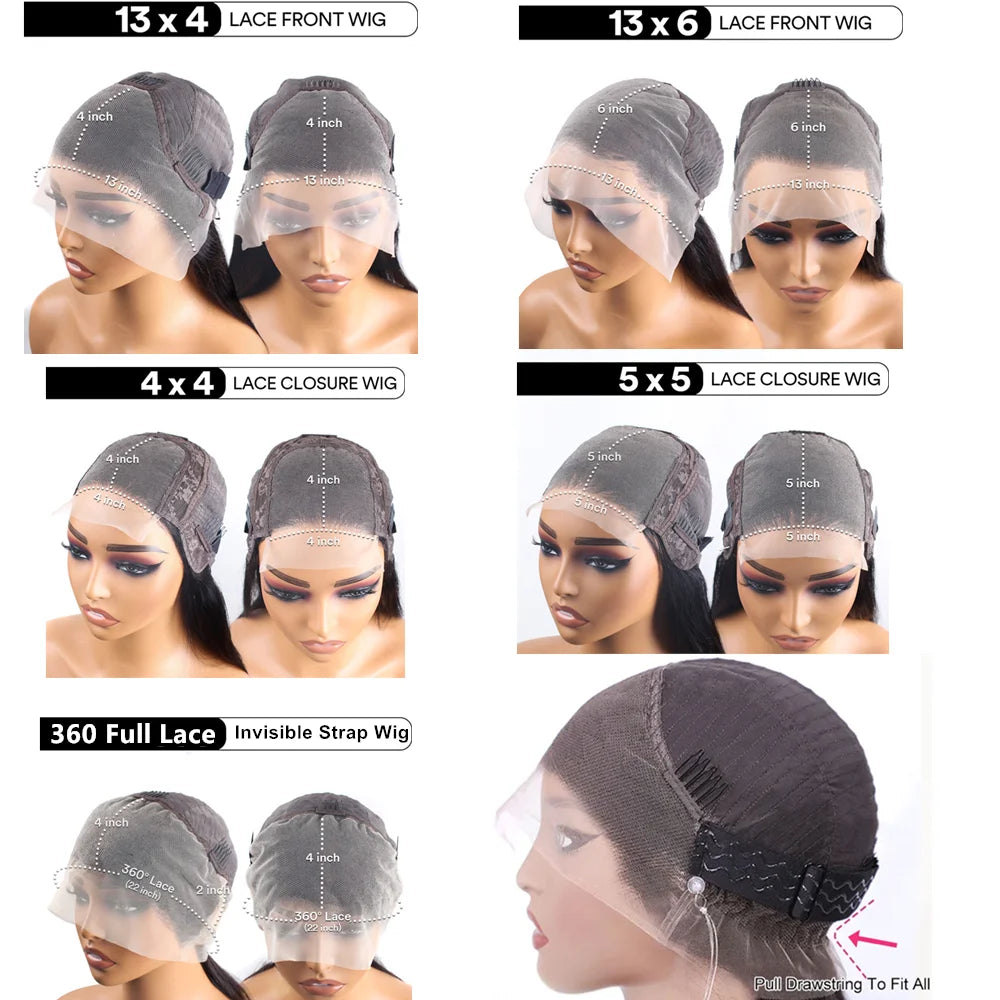 Perruque Bouclée 360 Lace HD invisible