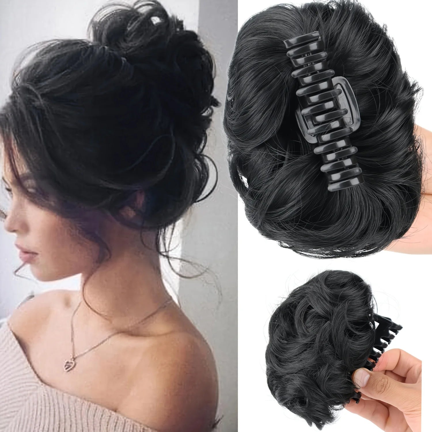 Chignon Bouclé Synthétique Pince Crabe