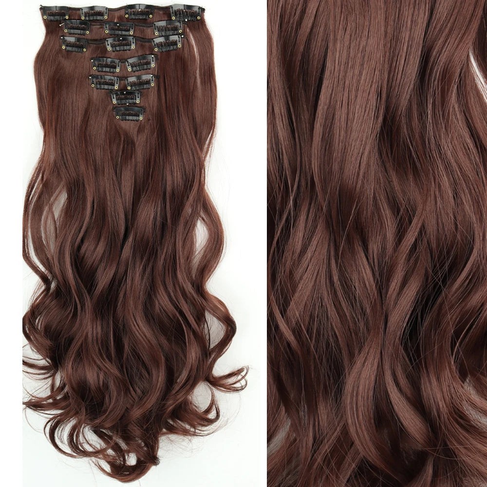 Extensions Clip 7 Pièces Lisses Noires