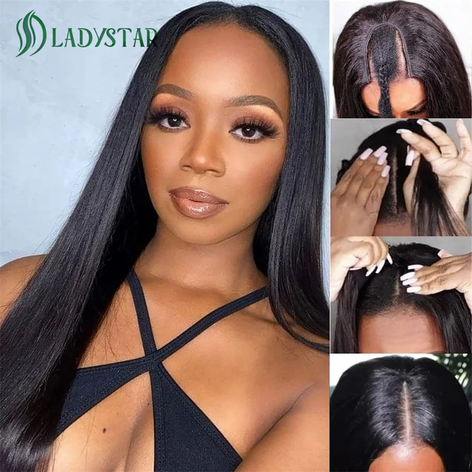 Perruque U Part Lisse Cheveux Naturels