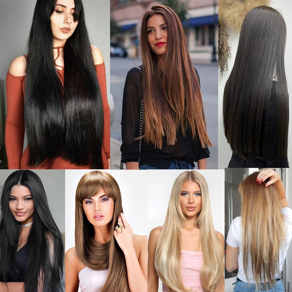 Extensions Clip Synthétiques 30 Pouces Lisses