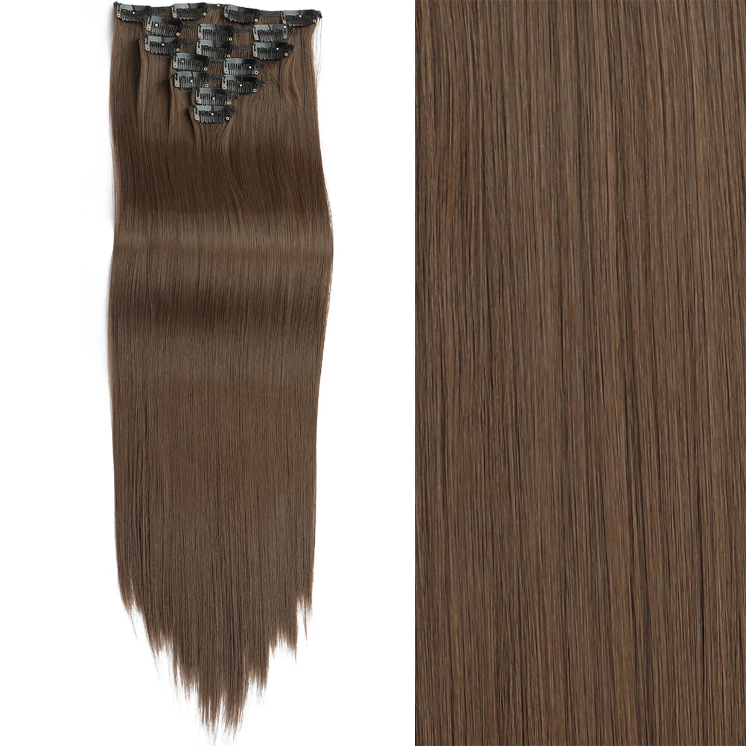 Extensions Clip 7 Pièces Lisses Noires