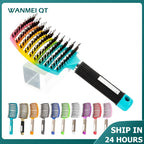 Brosse Démêlante Antistatique Cheveux Bouclés